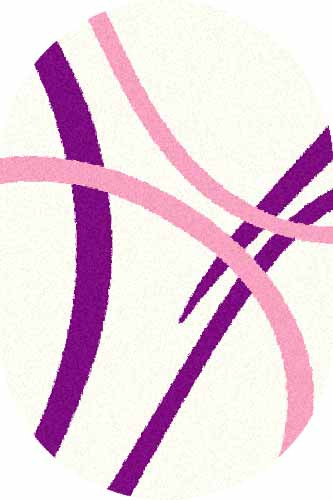 Овальный ковер COMFORT SHAGGY S606 BONE-PURPLE