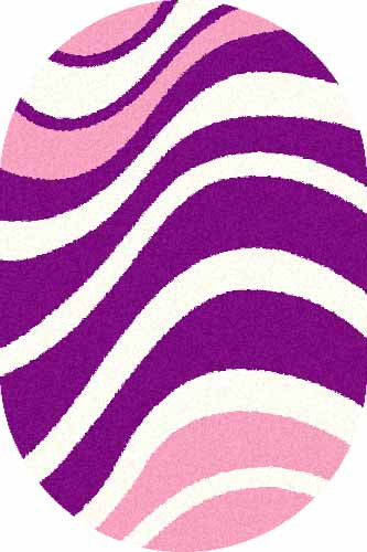 Овальный ковер COMFORT SHAGGY S607 BONE-PURPLE