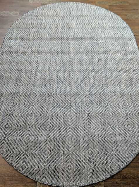 Ковёр VEGAS-S006-DARK-GRAY-OVAL