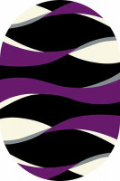 Овальный ковер SUNRISE V811 BLACK-VIOLET
