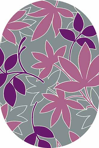 Овальный ковер VISION DELUXE carving V814 GRAY-LILAC