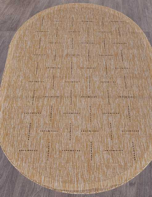 Ковёр VEGAS-S008-BEIGE-BROWN-OVAL