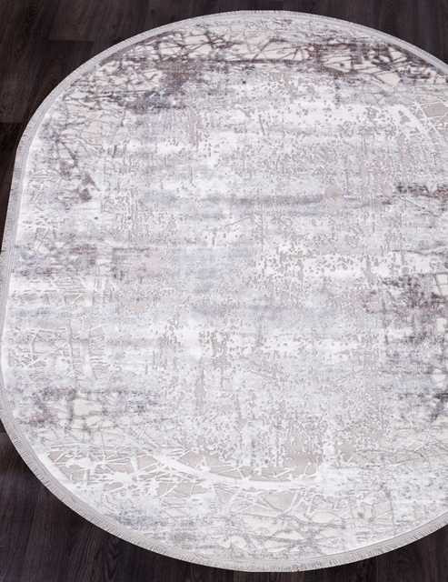 Турецкий ковер RAMIYA-18704S-L-GREY-IVORY-OVAL