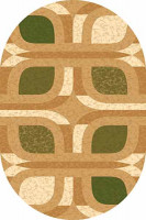 Овальный ковер KAMEA carving 4789 BEIGE-GREEN