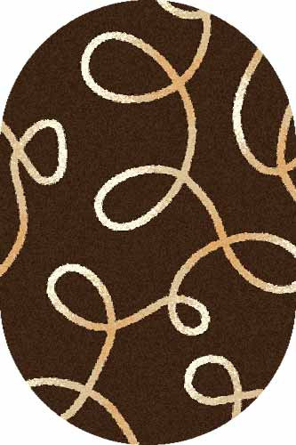 Овальный ковер COMFORT SHAGGY S612 BROWN