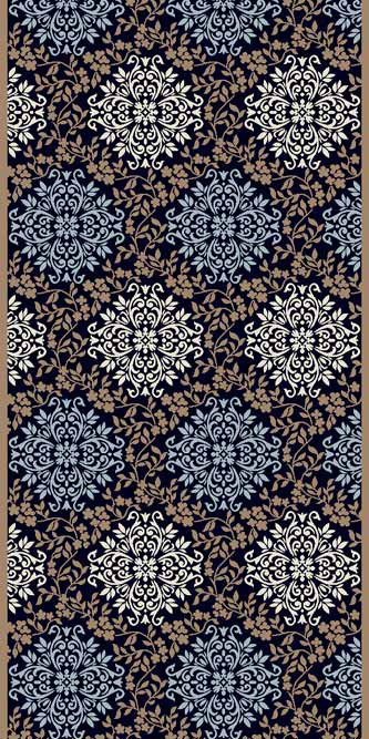Ковровая VALENCIA DELUXE D374 D.NAVY-BROWN