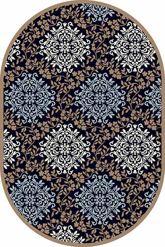 Овальный ковер VALENCIA DELUXE D374 D.NAVY-BROWN