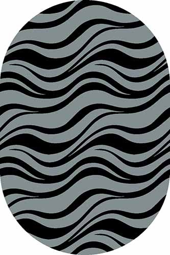 Овальный ковер SUNRISE V817 GRAY-BLACK