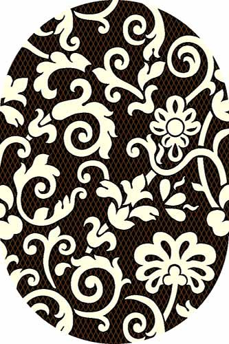 v824_black-cream_3872.jpg Овальный ковер SUNRISE V824 BLACK-CREAM