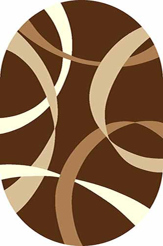 Овальный ковер SUNRISE V801 BROWN