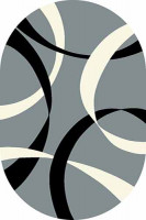 Овальный ковер SUNRISE V801 GRAY