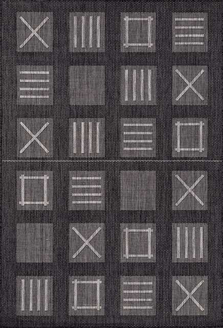 Ковёр VEGAS-S003-BLACK-GRAY-STAN