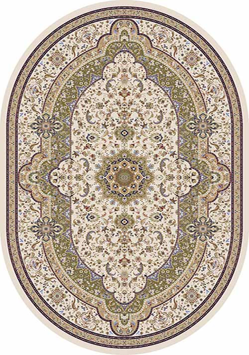 Овальный ковер MASHHAD D208 CREAM-GREEN