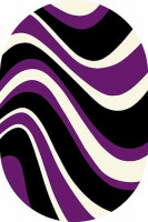 Овальный ковер SUNRISE V802 BLACK-VIOLET