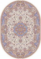 Овальный ковер MASHHAD D209 CREAM-BLUE