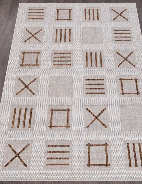 Ковёр VEGAS-S003-CREAM-BROWN-STAN