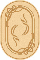 Овальный ковер KAMEA carving A704 CREAM