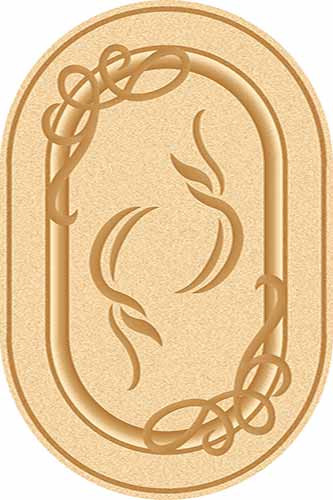 Овальный ковер KAMEA carving A704 CREAM