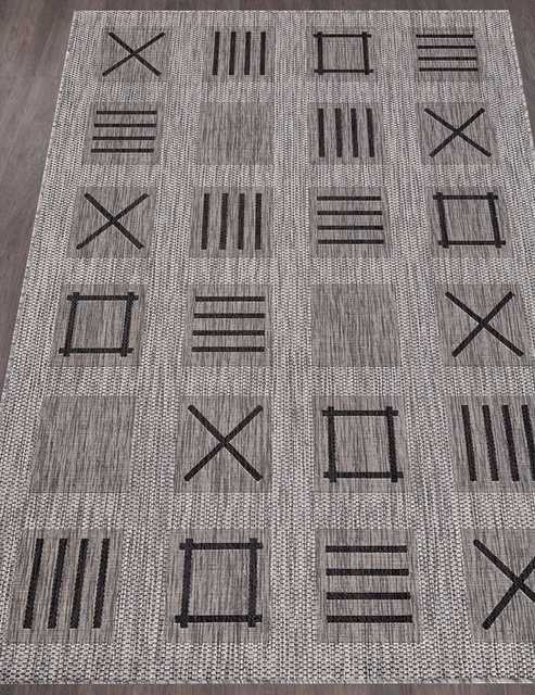 Ковёр VEGAS-S003-GRAY-BLACK-STAN