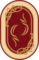 Овальный ковер KAMEA carving A704 RED