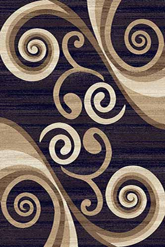 Прямоугольный ковер MEGA carving D263 D.NAVY-BROWN