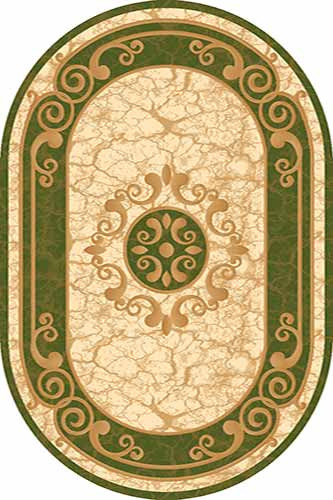Овальный ковер KAMEA carving D045 GREEN