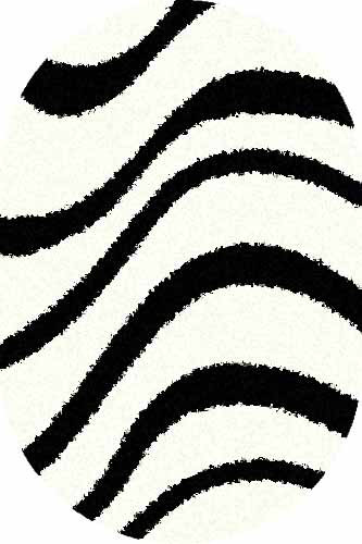 Овальный ковер SHAGGY ULTRA S607 BONE-BLACK