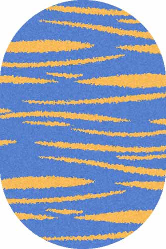 Овальный ковер SHAGGY ULTRA S608 BLUE-YELLOW