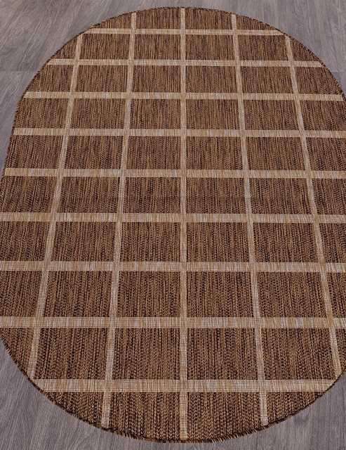 Ковёр VEGAS-S004-BROWN-OVAL