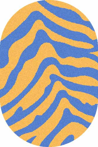 Овальный ковер COMFORT SHAGGY S604 YELLOW-BLUE