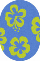 Овальный ковер COMFORT SHAGGY S605 BLUE-GREEN