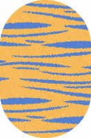 Овальный ковер SHAGGY ULTRA S608 YELLOW-BLUE