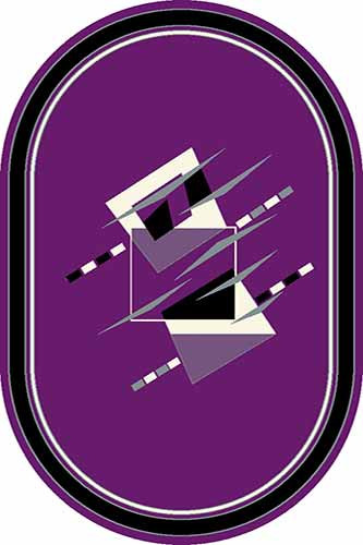 Овальный ковер SUNRISE MRT8 VIOLET-BLACK