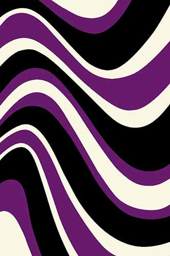Прямоугольный ковер VISION DELUXE carving V802 BLACK-VIOLET