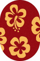 Овальный ковер COMFORT SHAGGY S605 RED-YELLOW